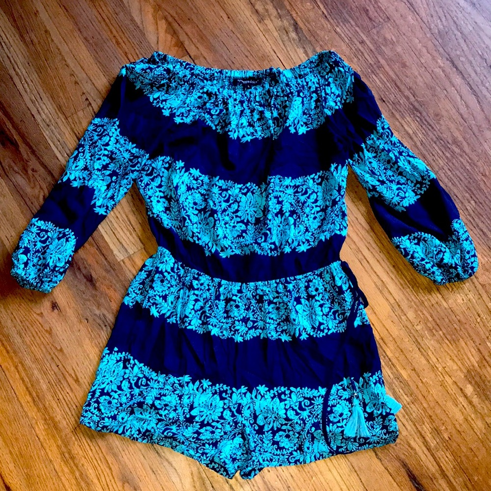 Spiaggia dolce Long Sleeve Shorts Romper